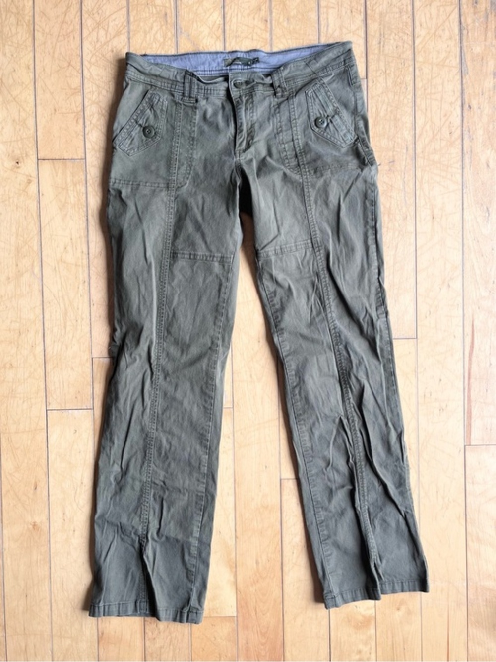 PrAna Women's Kaki/Olive Utility Outdoor Hiking Pants Size 8
